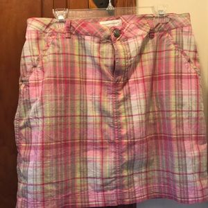 Pink plaid skort